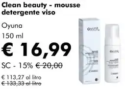 NaturaSì Clean beauty - mousse detergente viso Oyuna offerta