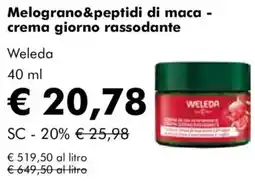 NaturaSì Melograno&peptidi di maca crema giorno rassodante Weleda offerta