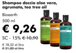 NaturaSì Shampoo doccia aloe vera, agrumato, tea tree oil Bioearth offerta