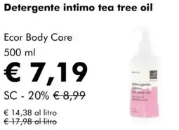 NaturaSì Detergente intimo tea tree oil Ecor Body Care offerta