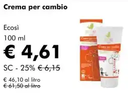 NaturaSì Crema per cambio Ecosì offerta