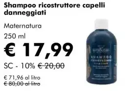 NaturaSì Shampoo ricostruttore capelli danneggiati Maternatura offerta