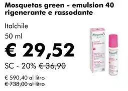 NaturaSì Mosquetas green - emulsion 40 rigenerante e rassodante Italchile offerta