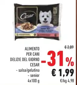 Conad Superstore Alimento per cani delizie del giorno CESAR offerta