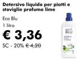 NaturaSì Detersivo liquido per piatti e stoviglie profumo lime Eco Blu offerta
