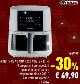 Conad Superstore FRIGGITRICE AD ARIA 4630 ARIETE offerta