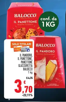 Conad Il pandoro, il panettone, panettone glassuvetta BALOCCO offerta