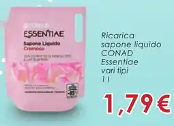 Conad Ricarica sapone liquido CONAD Essentiae offerta