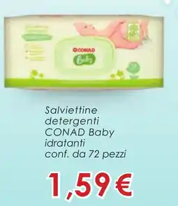 Conad Salviettine detergenti CONAD Baby idratanti offerta