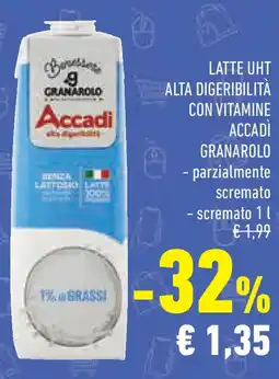 Conad Superstore Latte uht alta digeribilita con vitamine accadì GRANAROLO offerta