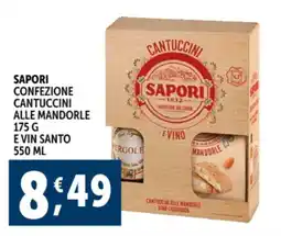 Deco Supermercati Sapori confezione cantuccini alle mandorle - e vin santo offerta