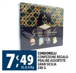 Deco Supermercati Condorelli confezione regalo praline assortite gran sicilia offerta