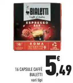 Conad Superstore 16 capsule caffè BIALETTI offerta