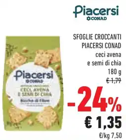 Conad Superstore Sfoglie croccanti piacersi conad ceci avena e semi di chia offerta