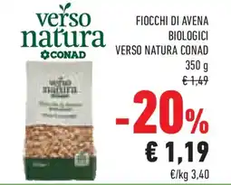 Conad Superstore Fiocchi di avena biologici VERSO NATURA CONAD offerta