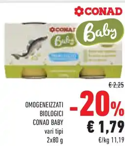 Conad Superstore Omogeneizzati biologici CONAD BABY offerta