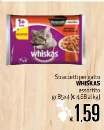 Whiskas Straccetti per gatto assortito 85gr x 4