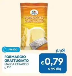 MD Discount Formaggio grattugiato MALGA PARADISO offerta