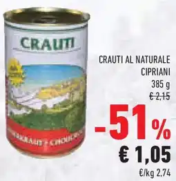 Conad Superstore Crauti al naturale cipriani offerta