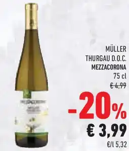 Conad Superstore Müller thurgau d.o.c. mezzacorona offerta