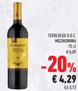 Conad Superstore Teroldego d.o.c. mezzacorona offerta
