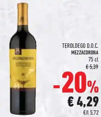 Conad Superstore Teroldego d.o.c. mezzacorona offerta