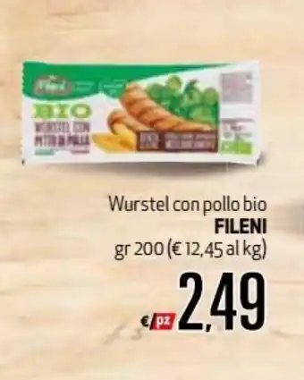 Fileni Wurstel con pollo bio 200gr