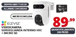 Comet EZVIZ Videocamera sorveglianza interno H9C + micro SD offerta