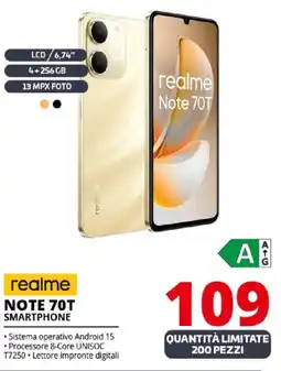 Comet realme NOTE 70T SMARTPHONE offerta