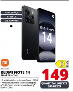 Comet XIAOMI REDMI NOTE 14 SMARTPHONE offerta