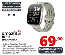 Comet amazfit BIP 6 SMARTWATCH offerta
