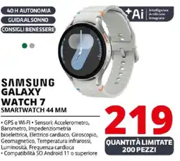 Comet SAMSUNG GALAXY WATCH 7 SMARTWATCH 44 MM offerta
