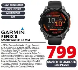 Comet GARMIN FENIX 8 SMARTWATCH 47 MM offerta