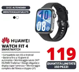 Comet HUAWEI WATCH FIT 4 Smartwatch offerta