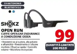 Comet SHOKZ OPEN RUN CUFFIE OPEN-EAR ENDURANCE A CONDUZIONE OSSEA offerta
