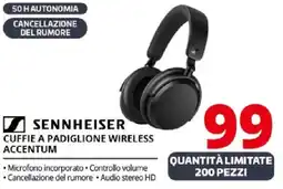 Comet SENNHEISER cuffie a padiglione wireless accentum offerta