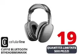 Comet cellularline CUFFIE BLUETOOTH BTHEADBMSMAXIK offerta