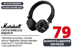 Comet Marshall CUFFIE WIRELESS MAJOR IV offerta