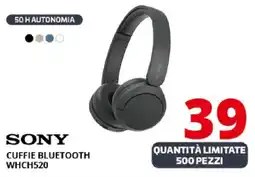 Comet SONY CUFFIE BLUETOOTH WHCH520 offerta