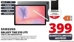 Comet SAMSUNG GALAXY TAB S10 LITE TABLET SM-X400NZSPEUE offerta