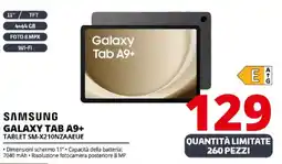 Comet SAMSUNG GALAXY TAB A9+ TABLET SM-X210NZAAEUE offerta