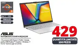 Comet ASUS NOTEBOOK E1504FA-BQ2422W offerta