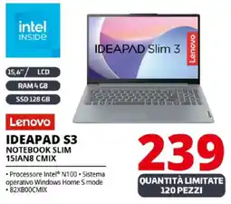 Comet Lenovo IDEAPAD S3 NOTEBOOK SLIM 15IAN8 CMIX offerta