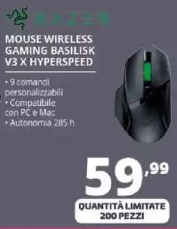 Comet RAZER MOUSE WIRELESS GAMING BASILISK V3 X HYPERSPEED offerta