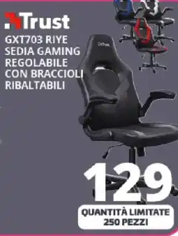 Comet Trust GXT703 RIYE SEDIA GAMING REGOLABILE offerta