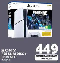 Comet SONY PS5 slim disc + fortnite bundle offerta