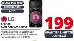 Comet LG SPEAKER CON KARAOKE RNC5 offerta
