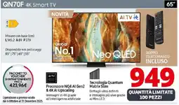 Comet SAMSUNG QN70F 4K Smart TV offerta