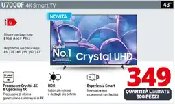 Comet SAMSUNG U7000F 4K Smart TV offerta