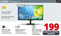 Comet SAMSUNG F6000F 4K Smart TV offerta